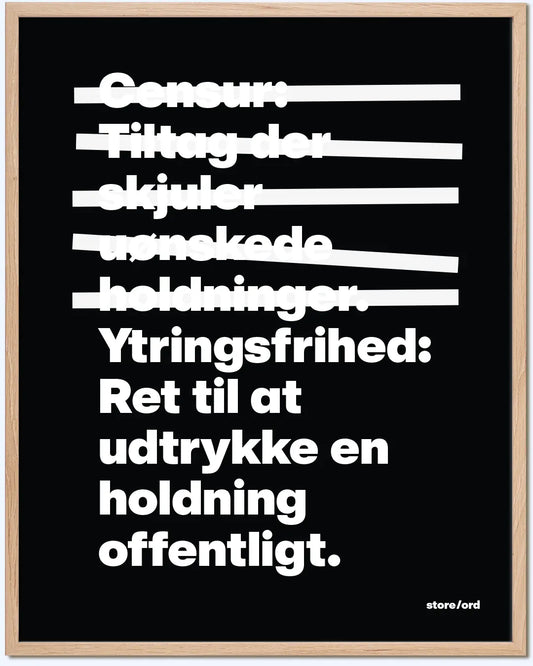 Ytringsfrihed – Sort/hvid