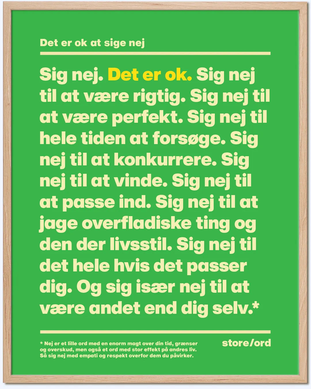 Det er ok at sige nej